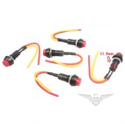 5x Motorcycle Moped Scooter Push On Switch Roketa Sunl Taotao GY6 Red