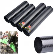 Carbon Fiber Front Fork Tube Set Slider Cover Wrap Guard for KAWASAKI KX250F 2007-2018 Dirt Pit Bike Motocross