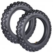 SET OF TWO: Knobby Tires 2.50-10 (Rim 10") Front/Rear Tube Type Off Road Motocross Pattern + Matching Inner Tubes (TR87)