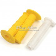 22mm 7/8" Motorcycle Handle Grips + Throttle Sleeve Super Soft Rubber Anti-slide Hand Grips Yellow