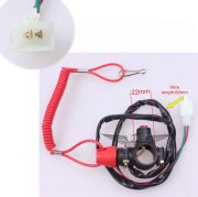 DOUBLE KILL SWITCH SAFETY WIRE WITH ROPE KID ATV DIRT BIKE SCOOTER