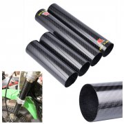 Carbon Fiber Front Fork Tube Set Slider Cover Wrap Guard for Dirt Pit Bike Motocross RM-Z250 / 450 KTM 250 450 EXC HUSQVARNA FC/FE