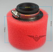 Red Air Filter 42mm Foam Cleaner 125 Moped Scooter 140cc 200cc CRF KLX Pit Dirt Bike
