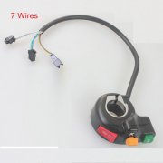 7 Wires 5 Stars Headlight Speaker Horn Steering Switch 0.866inch Dia E-bike Electric Bicycle Scooter