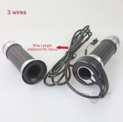 5 Stars 3 Wires Aluminum & Rubber Handle Bar Grips E-Bike Mini Bike Electric Bicycle Scooter Silver