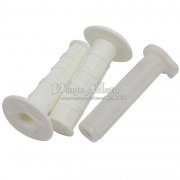 22mm 7/8" Motorcycle Handle Grips + Throttle Sleeve Super Soft Rubber Anti-slide Hand Grips White