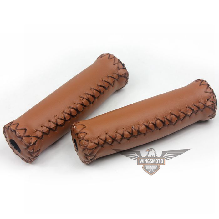 New Bicycle BMX Bike Handlebar Handle Bar Ends Scooter Grips Brown