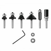 SUNDAWN 6 pc. Carbide-Tipped Trim and Edging Router Bit Set